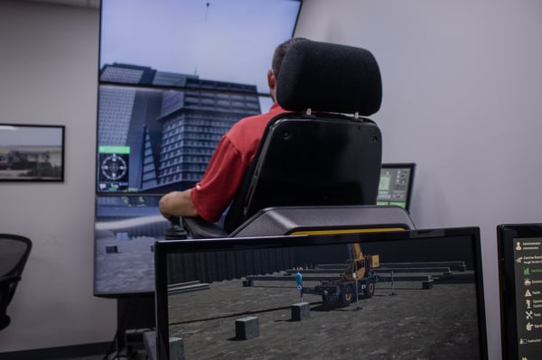 Pictured: CICB's Crane Operator Simulator. This is the future of the lifting industry
